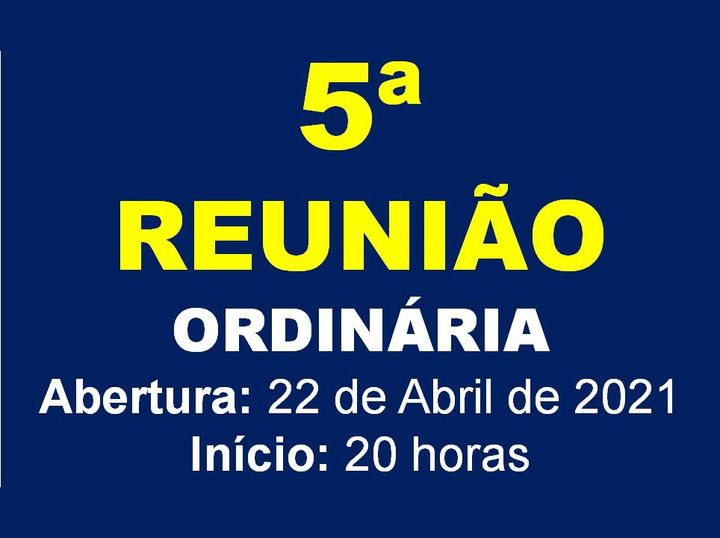 5ª REUNIÃO ORDINÁRIA 