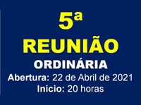 5ª REUNIÃO ORDINÁRIA 