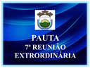 7ª REUNIÃO EXTRAORDINÁRIA  DA 3ª SESSÃO LEGISLATIVA DA 19ª LEGISLATURA